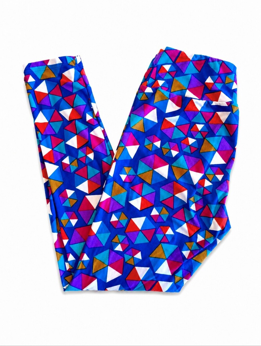 Lularoe Buttery Soft Colorful Geometric Printed Leggings Size One Size OS